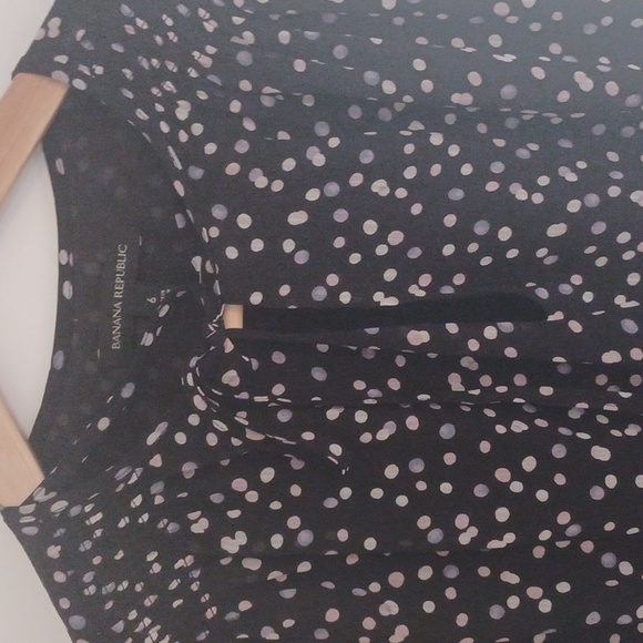 Banana Republic polka dots long sleeve dress size 6 - Picture 2 of 6